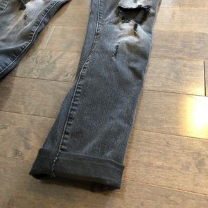 American Eagle faded and ripped black jeans